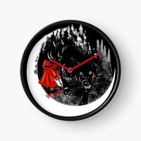 One piece of artwork made for a short fairytale reimagining of Little Red Riding Hood. A rather scary team up. • Millions of unique designs by independent artists. Find your thing.