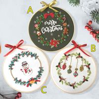 Christmas DIY Craft Kitsdiy Wall Decor Embroidery Full - Etsy