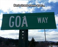 Funny road sign - best street name ever! More