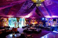 Wedding Trends 2018: The Pantone colour of the year is Ultra Violet. Perfect for your wedding marquee inspiration, seen here in the decadently velvet Purple Palace themed marquee.