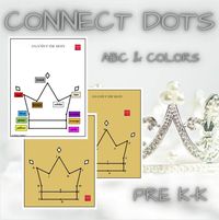 Crown ELA & Math Worksheets Connect the Dots - Etsy