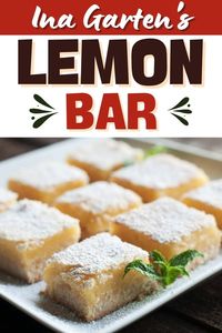 Between the bright bursts of lemon and the buttery sweetness, Ina Garten's lemon bars really are something special. One bite and they'll blow you away.