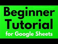 This beginner's Google Sheets tutorial will get you up to speed on a lot of really important Google Sheets concepts, from basic formatting, to using formulas.