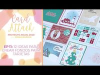 En el Card Attack Noviembre te cuento 12 ideas para crear fondos pata tus tarjetas y hago 16 modelos distintos de tarjetas de navidad