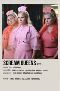 minimal polaroid series poster for scream queens