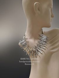 Halsketting dames handgemaakt Tamila Kleur vintage zilver