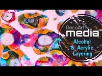 Alcohol and Media Fluid Acrylic Layering - I must try this! I love the effect!