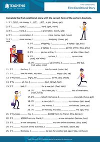 First Conditional Games Worksheets ESL Activities