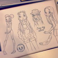 Anna Cattish #sketching #girls