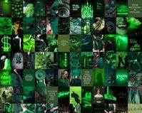 Emerald Neon Green Aesthetic Wall Collage Kit Green Obsidian - Etsy Russia