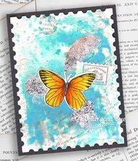 Bright Vintage Butterfly by UnderstandBlue at Splitcoaststampers