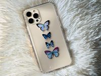Pale Purple Butterflies Phone Case For iPhone 13 Pro Max 12 Mini 11 XR XS 7 8 Plus SE 2020 Aesthetic Trendy Design by TheUrbanFlair on Etsy