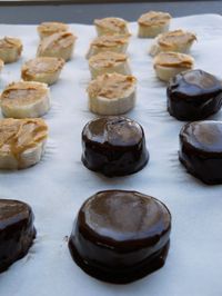 chocolate covered peanut butter banana bites!