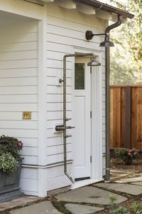 New TennesseeStyle Farmhouse Outdoor Shower American Architectural Details Farmhouse Pool Grounds by Tim Barber Ltd