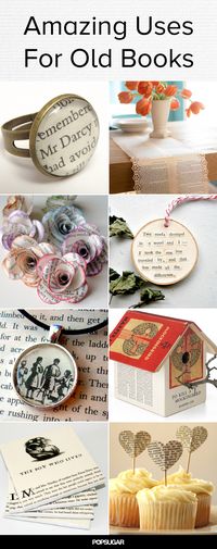 Upcycle your old books into lovely decor and jewelry!