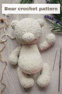 Crochet pattern bear amigurumi, Crochet project for beginners, Amigurumi bear