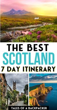 This is the best Scotland 7 Day Itinerary! How to Spend 7 Days in Scotland. I spent a week in Scotland and this is the 7 day Scotland itinerary I followed, which you can adapt to suit your needs or sign up for a tour like I did! #Scotland #UnitedKingdom #Itinerary | Scotland Travel Guide | One Week in Scotland | Scotland 1 Week itinerary | What to do in Scotland | Where to go in Scotland | Scotland Must Seers |