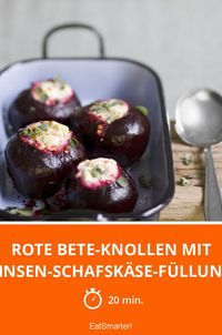 Rote Bete-Knollen mit Linsen-Schafskäse-Füllung - smarter - Zeit: 20 Min. | eatsmarter.de #feta #ofengericht