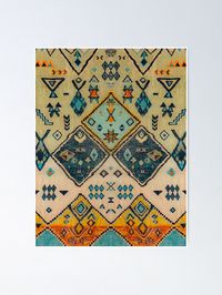"Boho Oriental Traditional Handmade Moroccan Fabric Style " Poster for Sale by Arteresting | Redbubble