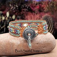 Gorgeous Bead and Knotted Leather Bracelet Tutorials and Kits by BarbSmithDesignsDIY - The Beading Gem's Journal