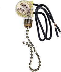 Ceiling Fan Switch Zing Ear ZE-109,Two-wire On-Off Light Switch for Hunter Ceiling Fans Lamp and Wall Lights Replacement (Bronze Pull Chain) - - Amazon.com