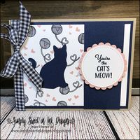 Nine Lives Cat's Meow Card--creation by Debra Harrison at Simply Sweet in Ink Designs #ninelives #stampinup