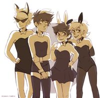 Alpha kids + playboy = yes ---> Dirk is just so confident in that costume <---he is a strider so it make sense