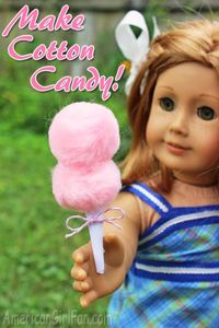 Make this cute DIY Cotton Candy craft for our american girl dolls