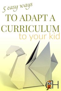 Instead of attempting to find the perfect curriculum for each child, learn to adapt the curriculum to your child today!