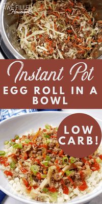 We love egg rolls! However, they can be pretty high in carbs. So a while back I decided to try my hand at fixing this in my instant pot. This recipe is so good! #InstantPot #PressureCooker #EggRoll #EggRollInABowl #AsianRecipes