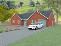 The Fownhope - original design. The Fownhope is the latest of our modern detached bungalow designs with an integral garage and plenty of reception space to welcome guests. The entrance hall and main corridor provide easy access to all rooms, with the living room, dining room and kitchen all in close proximity. This design offers four spacious bedrooms, as well as two bathrooms (one en-suite), a separate WC and a well-proportioned utility room.