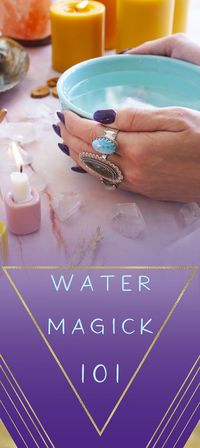 Water is associated with the moon, the direction of the west, the Cups suit in the tarot, and the zodiac signs of Cancer, Scorpio, and Pisces. Water signifies intuition, surrender, dreams, emotions, and psychic abilities. Scrying is an ancient divination practice where you connect with your intuition and make the unseen seen by gazing onto a reflective surface. Some common reflective surfaces to use are the full moon or a black bowl filled with water.