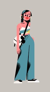 Two Styles of Girls illustrations on Behance