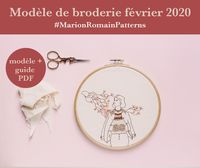Modèle de broderie février2020 (+ guide de conseils PDF) - Magnolias forever - #MarionRomainPatterns