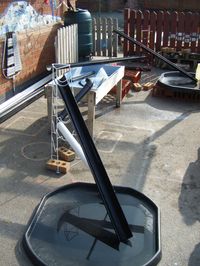 Water play with donated 'found materials'. The drain pipes and guttering bought in was cut it to different lengths to be used in different ways! ≈ ≈