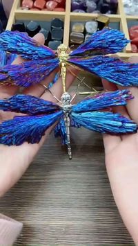 ✨Bring some mystery and magic to you with this gorgeous Aura Kyanite Dragonfly art!