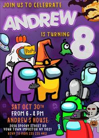 #Amongus #Amongusbirthday #AmongusHalloween #Amongusinvitation #Amongusinvitationbirthday #Amongusinvite #Amongusparty #Halloween #halloweenbirthday #HalloweenInvitation #Halloweenparty
