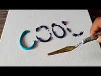 COOL / Abstract Painting Demo for beginners / Acrylics / Relaxing / Daily Art Therapy / Day #0188 - YouTube