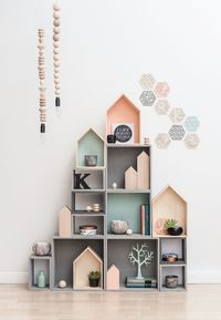 Legno - scafaletto casa, da appoggiare,set da 2