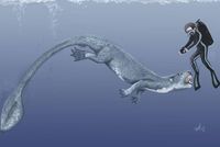 Diving with Megalenhydris by HodariNundu on DeviantArt