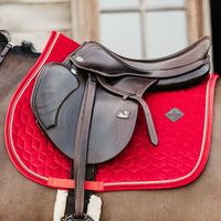 The Saddle Pad Velvet is shaped for jumping and provides excellent cushioning between the horse’s back and the saddle while protecting against friction. It is super stylish and classy, with double twisted piping. This pad has no annoying straps to attach to the saddle, only a nylon strap for the girth. The subtle artificial leather logo is placed in a central, slightly higher place which always leaves room for embroidery of your own logo if desired. Machine washable at 30°, no dryer. - Star quil