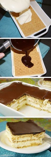 18 Simple and Quick Dessert Recipes. Made this yummy dessert that consist of jello chocolate pudding with graham cracker and cool whip. Awesome dessert.
