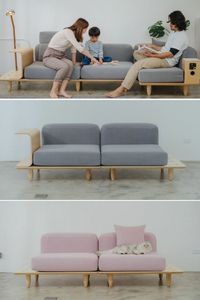 Inspired by LEGO bricks, the Qbit furniture is highly customizable, repairable, and can be assembled without tools. The line comprises beds, sofas, shelves, tables, and chairs, all featuring shared parts and accessories, which means you can reuse their parts interchangeably.