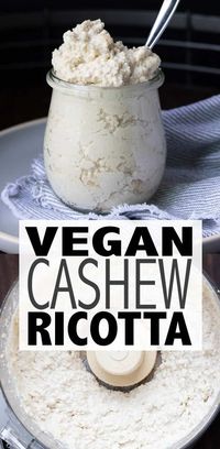 A vegan cashew ricotta cheese recipe that takes only 5 minutes to make. Creamy in flavor and the perfect texture for everything from lasagna to pizza! #veganrecipes #italianfood