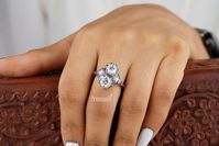 14K White Gold Antique Engagement Ring Classic Round Cut - Etsy India