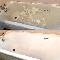 Tentative ratée de peinture baignoire rattrapée par Mabaignoire sur Villeurbanne