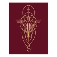 Wonder Woman Logo With Sword And Lasso Postcard