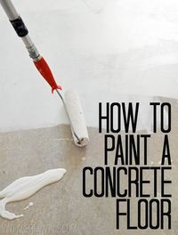 How To Paint Concrete Floors Tutorial | Fix an ugly porch, patio, or garage floor with this DiY project.