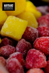 L'été s'en vient, préparez toutes vos recettes maison de sorbets. Il vous faut juste les fruits surgelés de votre choix, du sucre, du jus de citron et un peu de stabilisateur.