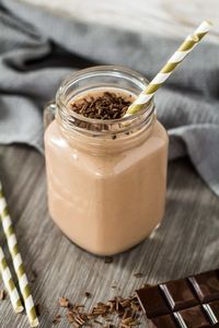 Chocolate Peanut Butter Banana Smoothie - Deliciously thick and creamy banana smoothie that is loaded with chocolate and peanut butter flavour. The perfect indulgent treat for breakfast or a snack!